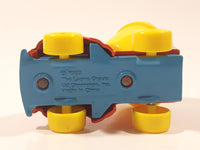 1993 The Lyons Group Kid Dimensions Barney The Dinosaur Cement Mixer Truck Red and Yellow Die Cast Toy Car Vehicle