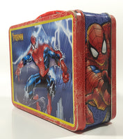 Marvel Comics Spider-Man Lightning Themed Embossed Tin Metal Lunch Box Container