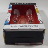 2021 WBEI Friends The Television Series Champagne Flutes Mrs. Ross Mr. Rachel 8 1/2" Tall Glass Cup Set New in Box