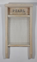 Antique Pearl Canadian Woodenware Wood Framed Glass Washboard 8 1/2" x 16 3/4"