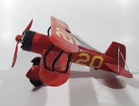 Vintage Style Red N1455 20 1933 G5 Bi-Plane Large 10 1/4" Tin Metal Airplane