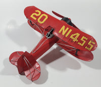 Vintage Style Red N1455 20 1933 G5 Bi-Plane Large 10 1/4" Tin Metal Airplane