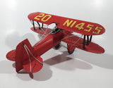 Vintage Style Red N1455 20 1933 G5 Bi-Plane Large 10 1/4" Tin Metal Airplane