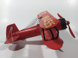 Vintage Style Red N1455 20 1933 G5 Bi-Plane Large 10 1/4" Tin Metal Airplane