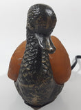 Amber Glass Shelled Bronze Finish Duck Bird Lamp Light