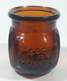 Vintage 4 oz Marmite Amber Glass Jar 2 1/2" Tall