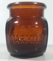 Vintage 4 oz Marmite Amber Glass Jar 2 1/2" Tall