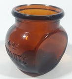 Vintage 4 oz Marmite Amber Glass Jar 2 1/2" Tall