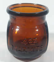 Vintage 4 oz Marmite Amber Glass Jar 2 1/2" Tall