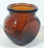 Vintage 4 oz Marmite Amber Glass Jar 2 1/2" Tall