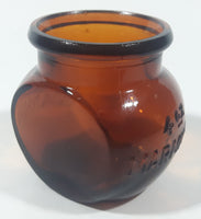 Vintage 4 oz Marmite Amber Glass Jar 2 1/2" Tall