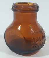 Vintage 4 oz net Bovril Canada Limited Amber Glass Jar 3" Tall