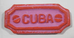 CUBA Pink Colored 3D 1 1/2" x 3 1/8" Pottery Fridge Magnet