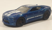 2016 Hot Wheels Muscle Mania 2016 Camaro SS Metalflake Blue Die Cast Toy Car Vehicle