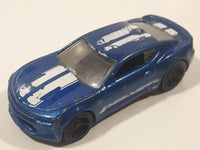 2016 Hot Wheels Muscle Mania 2016 Camaro SS Metalflake Blue Die Cast Toy Car Vehicle