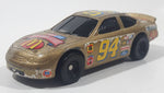 1998 Hot Wheels NASCAR 50th Anniversary #94 Bill Elliot 8/8 Gold Die Cast Toy Race Car Vehicle McDonald's Happy Meal