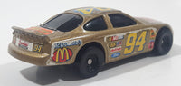 1998 Hot Wheels NASCAR 50th Anniversary #94 Bill Elliot 8/8 Gold Die Cast Toy Race Car Vehicle McDonald's Happy Meal