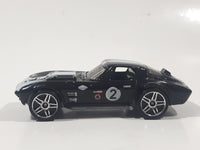 2008 Hot Wheels Corvette Grand Sport Black Die Cast Toy Car Vehicle