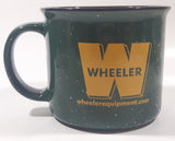 Wheeler Equipment Washington Iron Works 4" Tall Green Enamel Heavy Ceramic Coffee Mug Cup