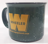 Wheeler Equipment Washington Iron Works 4" Tall Green Enamel Heavy Ceramic Coffee Mug Cup