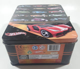 2012 Hot Wheels 18 Car Tin Metal Lunch Box Style Container Carrying Case