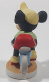 Vintage Walt Disney Productions Mickey Mouse Riding A Bicycle 4" Tall Porcelain Ceramic Figurine