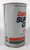 Vintage Castrol Super GTX 20W-50 1 Imperial Quart 1.14 Litre Motor Oil Metal Can EMPTY