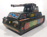 Extremely Rare Vintage c. 1967 Mihashi M-4 Sherman Tank Friction Tin Toy Military Vehicle 7 3/4" Long