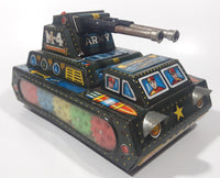 Extremely Rare Vintage c. 1967 Mihashi M-4 Sherman Tank Friction Tin Toy Military Vehicle 7 3/4" Long