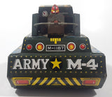 Extremely Rare Vintage c. 1967 Mihashi M-4 Sherman Tank Friction Tin Toy Military Vehicle 7 3/4" Long