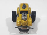 New Ray Monster Truck Gold with Dragons Pull Back Action Die Cast Toy Car Vehicle Missing Front Wheels