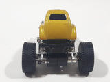 New Ray Monster Truck Gold with Dragons Pull Back Action Die Cast Toy Car Vehicle Missing Front Wheels