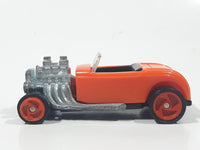 1996 McDonald's Hot Wheels Roadster Flame Rider Orange Die Cast Toy Hot Rod Car Vehicle