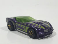 2009 Hot Wheels HW Designs Pony-Up Metallic Purple Die Cast Toy Car Vehicle