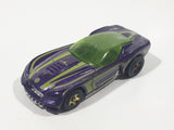 2009 Hot Wheels HW Designs Pony-Up Metallic Purple Die Cast Toy Car Vehicle