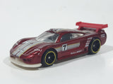 2010 Hot Wheels Race World Speedway Saleen S7 Metalflake Red Die Cast Toy Dream Race Car Vehicle