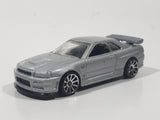 2010 Hot Wheels HW Premiere Nissan Skyline GT-R R34 Silver Die Cast Toy Car Vehicle