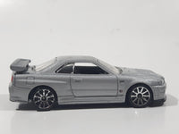 2010 Hot Wheels HW Premiere Nissan Skyline GT-R R34 Silver Die Cast Toy Car Vehicle