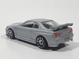 2010 Hot Wheels HW Premiere Nissan Skyline GT-R R34 Silver Die Cast Toy Car Vehicle