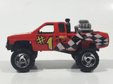 1997 Hot Wheels Racing World Nissan Hardbody Truck Red Die Cast Toy Car Vehicle