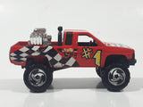 1997 Hot Wheels Racing World Nissan Hardbody Truck Red Die Cast Toy Car Vehicle