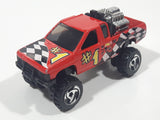 1997 Hot Wheels Racing World Nissan Hardbody Truck Red Die Cast Toy Car Vehicle