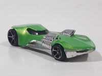 2010 Hot Wheels Track Stars Twin Mill III Metalflake Green Die Cast Toy Car Vehicle