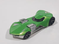 2010 Hot Wheels Track Stars Twin Mill III Metalflake Green Die Cast Toy Car Vehicle