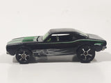 2010 Hot Wheels Muscle Mania '67 Camaro Black Die Cast Toy Car Vehicle with Opening Hood