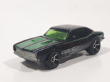 2010 Hot Wheels Muscle Mania '67 Camaro Black Die Cast Toy Car Vehicle with Opening Hood