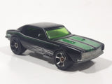 2010 Hot Wheels Muscle Mania '67 Camaro Black Die Cast Toy Car Vehicle with Opening Hood