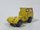 Vintage PlayArt Semi Tractor Truck Yellow Die Cast Toy Car Vehicle Made in Hong Kong