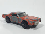Vintage 1970s PlayArt Cadillac Eldorado Orange Die Cast Toy Car Vehicle Made in Hong Kong