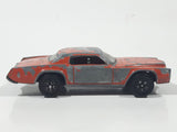Vintage 1970s PlayArt Cadillac Eldorado Orange Die Cast Toy Car Vehicle Made in Hong Kong